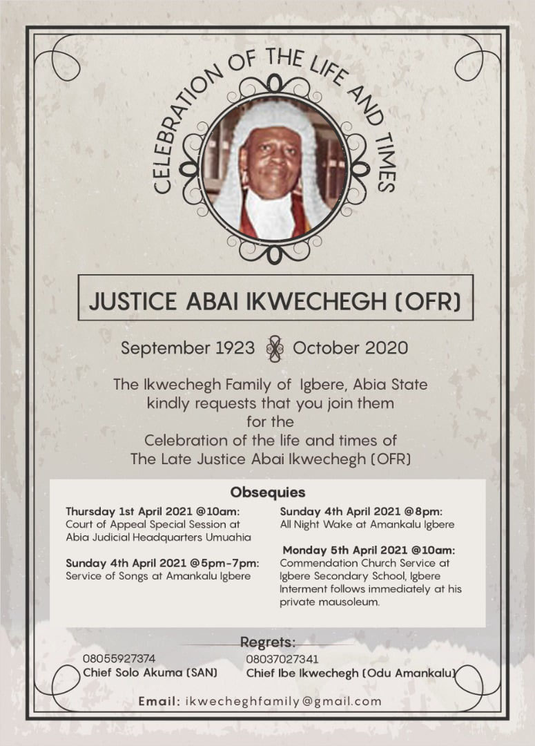 Justice Abai Ikwechegh